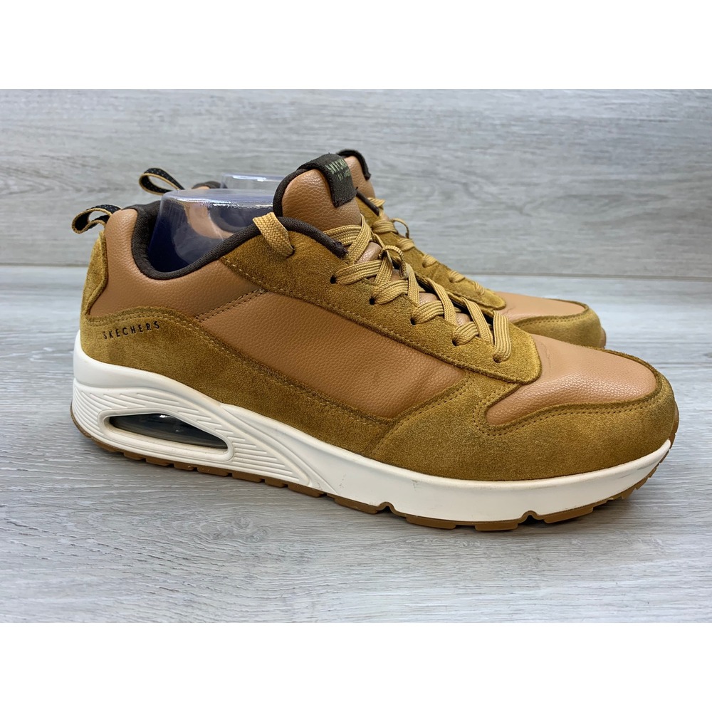Skechers Los Angeles Uno Stacre Men's 10 Wheat Brown Suede Sneakers Shoes